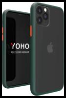 Yoho Чехол накладка бампер для iPhone 11 Pro Max. Изумрудный-оранжевый (YPZCH11PM) противоударный, матовый