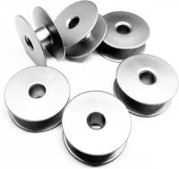 Комплект шпуль алюминиевых (увеличенные, 10 шт.) для промышленных швейных машин JACK H2, JUKI 1181, AURORA 0302