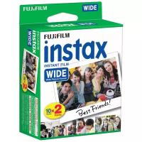 Картридж для моментальной фотографии Fujifilm Instax Wide, 20 шт., белый
