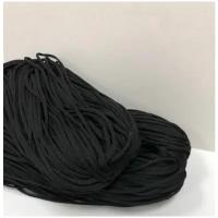 Шнур полиэфирный 4 мм, 100 метров, чёрный