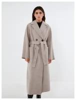 Пальто Zarina, размер 48(L), бежевый меланж