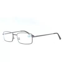 Готовые очки для зрения со стеклянными линзами и флекс дужками (серые)