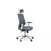 Кресло компьютерное Имидж gray белый пластик / серая сетка / серая ткань