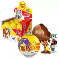 Шоколадное яйцо Chupa Chups Том и Джерри с игрушкой, молочный шоколад, коробка , 18 шт.