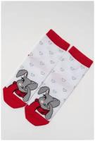 Детские носки Тим (1 пара) серого цвета, размер 35-38 (22-24)
