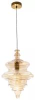 Потолочный светильник Divinare Maumee 5000/17 SP-1, E27, 60 Вт, кол-во ламп: 1 шт., цвет арматуры: латунный, цвет плафона: янтарный