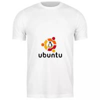Футболка Printio 1076277 ubuntu, размер: 2XL, цвет: белый