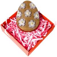 Шоколадная фигурка из бельгийского шоколада "Шоколадное яйцо "Цветы № 1"