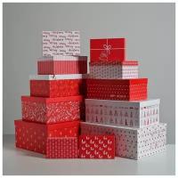 Набор коробок подарочных 12 в 1 «Новый год», 18 х 11 х 6.5 см - 46,6 х 35,2 х 17.5 см 5015753