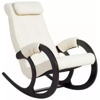 Кресло-качалка AVK Блюз, 60 x 100 см, обивка: искусственная кожа, цвет: cream/венге