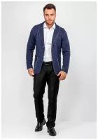 Пиджак трикотажный мужской GREG Синий G136-KF-гранж (джинс/белый)