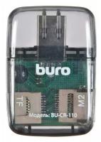 Устройство чтения карт памяти USB2.0 Buro BU-CR-110, черный