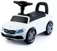 Каталка детская Mercedes-Benz, мягкое сиденье, со звуком, белая