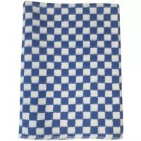 Одеяло детское байковое (синяя клетка, 100x140 см)