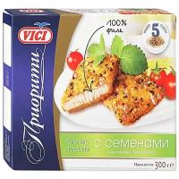 Vici Рыбные порции из филе замороженные Приорити в панировке с семенами коробка 300 г