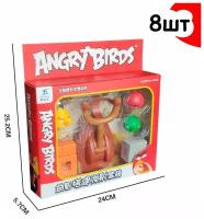 Детский игровой набор Angry Birds для мальчиков, девочек / конструктор игрушка развивающий для детей с рогаткой, 8 шт