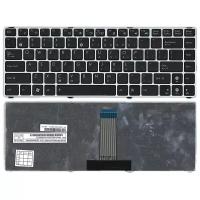 Клавиатура для ноутбука Asus Eee PC 1225B, Русская, Черная, с серебристой рамкой