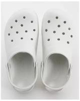 Сабо женские (обувь для мед. работников, кроксы) Lucky Land 3719 W-S-EVA белый 36 размер (22.8см-23.2см)