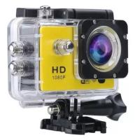 Экшн-камера / Экшн-камера 4К / Видеокамера для активного отдыха / 4K / Желтая