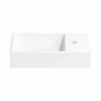 Подвесная/накладная раковина для ванной Wellsee WC Area 151803000: прямоугольная, ширина умывальника 45 см, цвет глянцевый белый