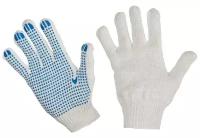 Перчатки защитные Комус трикотажные, с ПВХ-покрытием, Точка, 4 нити, 10 класс вязки, 50 пар (х/б)