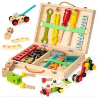 Деревянный детский набор инструментов в чемодане конструктор ЧеКупил?