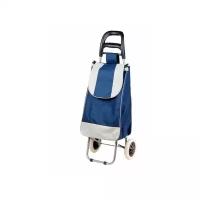 Сумка-тележка хозяйственная на колесах 30 кг, синяя, полоска, PERFECTO LINEA (42-307020)