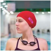 Тканевая шапочка для плавания SwimRoom "Lycra", цвет красный