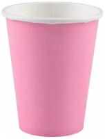 Бумажные стаканы для праздника, Нежно-розовый, 266 мл, 8 шт