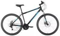 Велосипед BLACK ONE Onix 27.5 D 2021 чёрный/синий/серый 18"