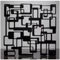 Комплект декоративных панелей из 4 шт. Jilda, коллекция "Лабиринт", 29х29 cм, материал полистирол, цвет - черный
