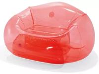 Кресло надувное 66501 розовое прозрачное Intex 137х127х74см "TRANSPARENT BEANLESS BAGTM CHAIR"