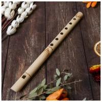 Музыкальный инструмент бамбук "Флейта светлая" 30x1,8x1,8 см