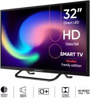 32" Телевизор Topdevice TV 32" SMART, HD 720p, Smart TV WildRed, черный