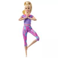Кукла Barbie Безграничные движения, 29 см, FTG80 блондинка в фиолетовом топе