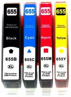 Комплект картриджей INKO 655 для HP Deskjet Ink Advantage 3525, 3625, 4615, 4625, 5525, 6525