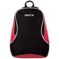 Рюкзак / ранец / портфель мужской, женский, школьный, подростковый, городской Staff Flash универсальный, черно-красный, 40х30х16 см