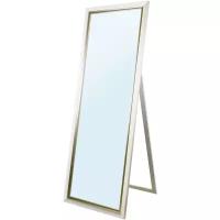 Большое напольное интерьерное зеркало белое, в багетной рамке, с подставкой (для любого интерьера, на подвижной ножке, гримерное зеркало)