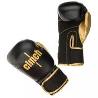 Перчатки боксерские Clinch Aero черно-золотые, вес 12 унций