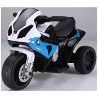 Детский электромотоцикл RiverToys BMW S1000RR JT5188 Синий (кожа)