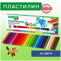 Пластилин классический для лепки (набор) для детей Brauberg Kids, 24 цвета, 500 г, 105874