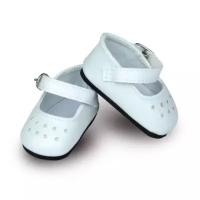Petitcollin flanged shoes colour white (Белые туфли для кукол Петитколин 39 см, 40 см, 44 см, 48 см)