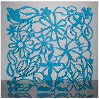Комплект декоративных панелей из 4 шт. Jilda, коллекция "Цветы", 29х29 см, материал полистирол, цвет - голубой