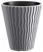 Кашпо Prosperplast напольное Sandy, 39х43,6 см серый
