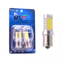 Светодиодная автомобильная лампа 1156 - PY21W - S25 - BA15s - HP - 6W (Желтая) (Комплект 2 лампы.)