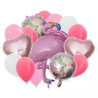 Набор воздушных шаров Страна Карнавалия Фламинго (16 шт.) розовый