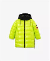 Пальто зимнее со светоотражающими элементами салатовое Gulliver, размер 116, мод. 22204BMC4509