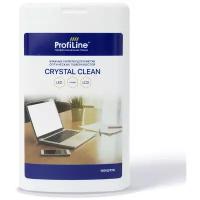 Влажные салфетки для ноутбука , монитора , телевизора / чистящие салфетки для экранов всех типов "Crystal Clean" 100 шт.