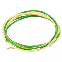 Провод однопроволочный ПУВ ПВ1 1х10 желто-зеленый(смотка из 3 м)