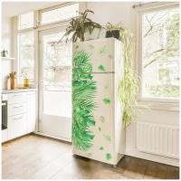 Наклейки на холодильник VEROL «Тропические листья» наклейки интерьерные, декор для дома, многоразовые наклейки, декоративная наклейка, декор для кухни